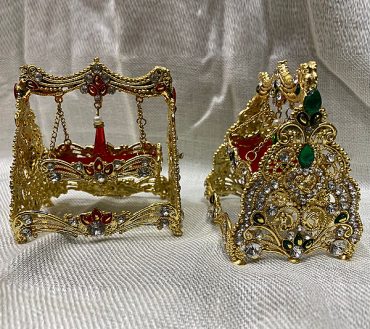 Jhoola Shahzada Ali Asghar  Golden with White and Green  Stones