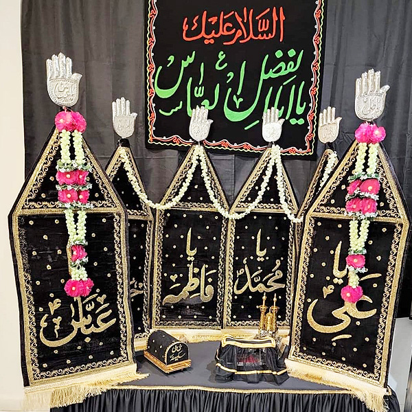 6pcs Panjetan as Alam With Mola Abbas AS Set AzaKhana Black Color