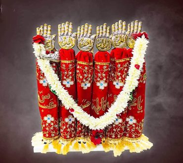 Panjtan Patka for AzaKhana Red Color Set