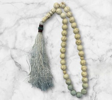 Beautiful Tabsbeeh White Feroza Stones High Quality Stones | Size 33 Beads , 12mm