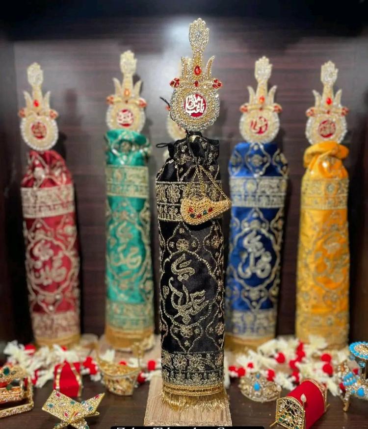 Beautiful Panejtan AS With Mola Abbas AS Alam Set 6pcs