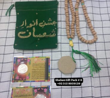 Beautiful Tabeeh Khak E Karbala With Green Velvet Pouch Sajdigha , Barkati Coin Card Ya Hussain AS & Ya Abbas AS
