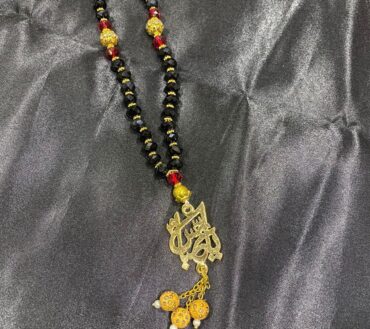 Beautiful Tasbeeh Ya Abbas AS | Black Crystal Stones 8mm 33 Beads
