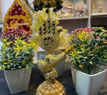 Alam Mola Abbas AS Table Stand With Mashaq E Sakina SA Black Stone Work