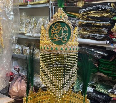 Beautiful Mehndi Shahzada Qasim AS | Taaj Material Kashi & Work Green Stones Try German Silver With Orignal Wings
