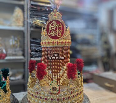 Beautiful Mehndi Shahzada Qasim AS | Taaj Material Kashi & Work Red Stones Try German Silver