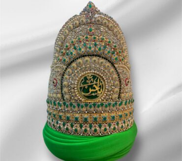 Beautiful Taaj With Amama Imam Hassan AS | Materail Manjus Work Pearls With Green StonesHigh Quality