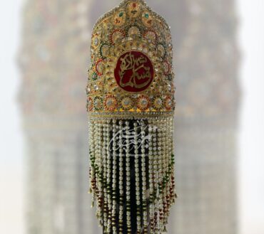 New Arrival Taaj With Sehra Shazada Qasim AS | Material Manjus Work Green & Red Stones