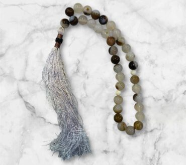 Beautiful Tasbeeh White Aqeeq Mix Stones High Quality Stones | Size 33 Beads , 12mm