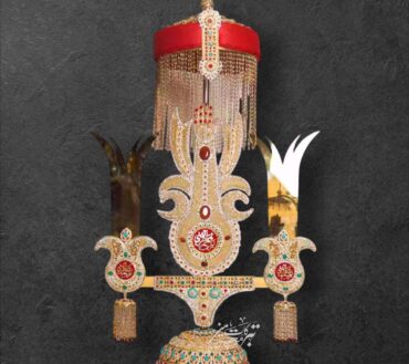 New Arrival Base Azakhana Panja With Taaj Amama & Zulfiqars Two Sides | Material Manjus Work Stones