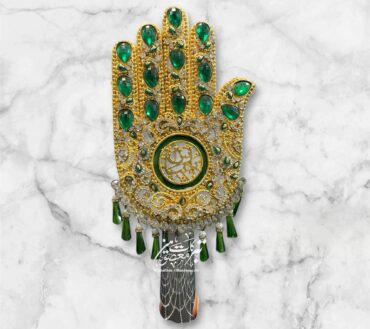Beautiful Panja Mola Abbas AS | Material Manjus Work Green Stones Combination