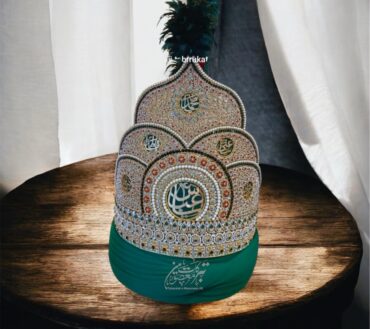 Beautiful Taaj With Amama Hazrat Abbas  AS With Panjetan AS Names 