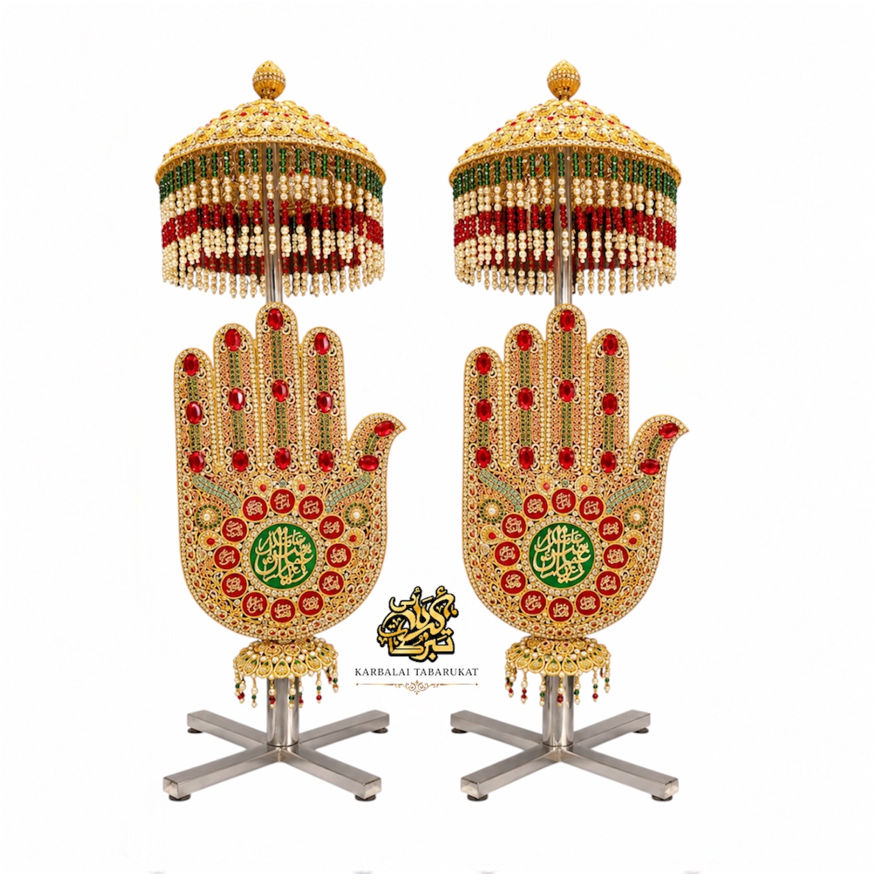 Beautiful Panja Mola Hussain as Mola Abbas as Material Manjus Size 3 Feet (Each)