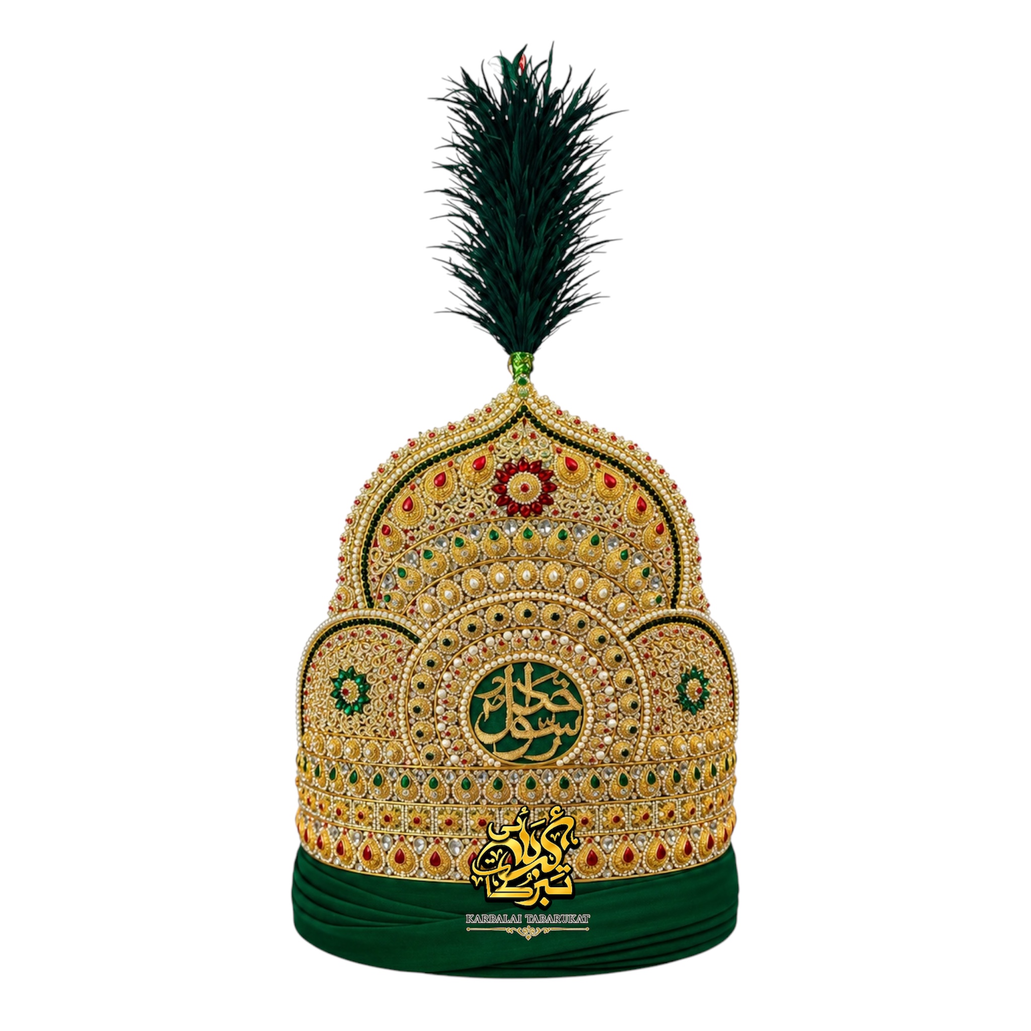 Taj Mubarak Rasool-e-Khuda ﷺ – Size 2 Feet Karbalai Tabarukat